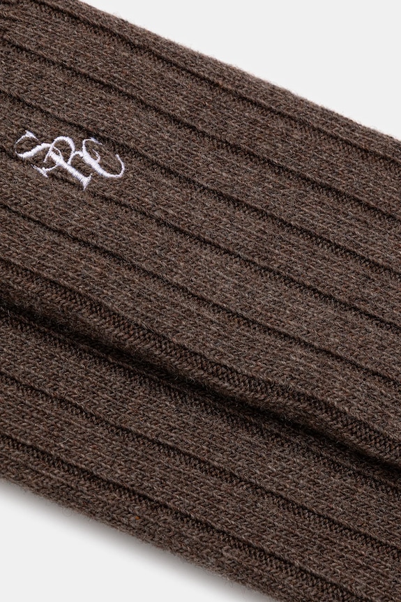 Ponožky s prímesou vlny Sporty & Rich SRC Cashmere AC07866302BR27 hnedá AW25