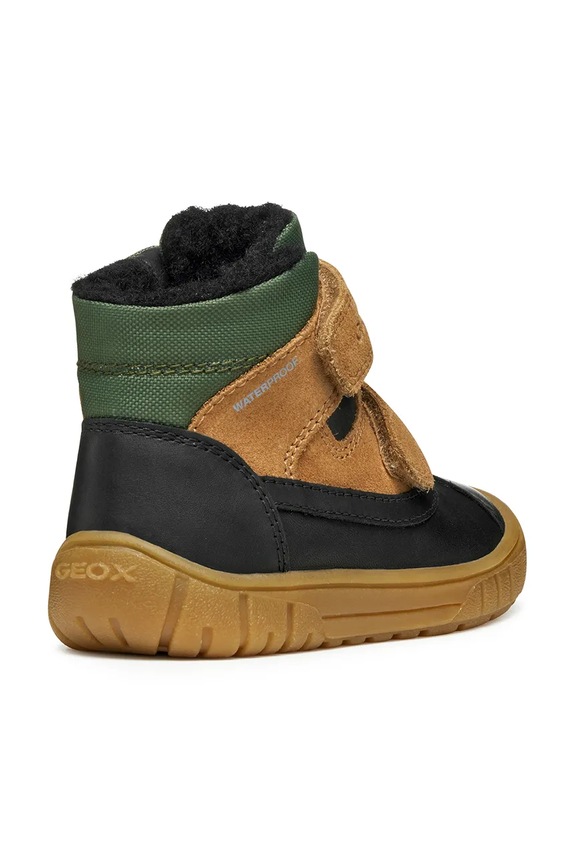 Αγορίστικα Παιδικές δερμάτινες χειμερινές μπότες Geox OMAR B462DC.04322.24.27 καφέ