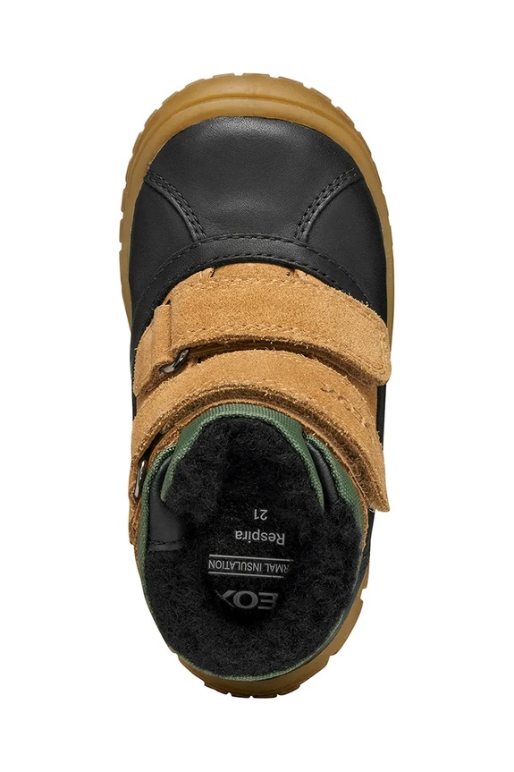 Παιδικές δερμάτινες χειμερινές μπότες Geox OMAR B462DC.04322.24.27 καφέ