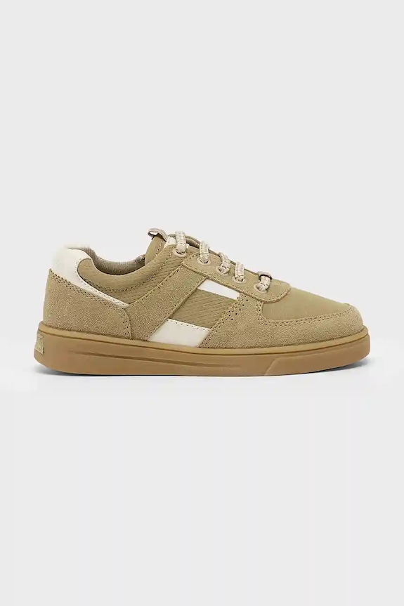 Παιδικά sneakers Mayoral δέρμα σαμουά μπεζ 46601.67A.Mini.9BYA