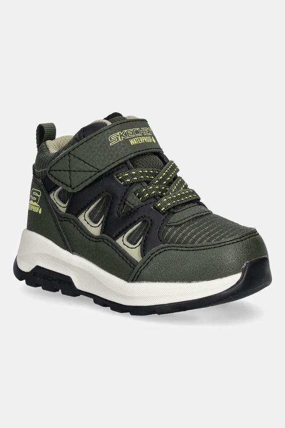 Detské zimné topánky Skechers STORM BLAZER - DRIZZLE SQUAD nezateplené zelená 406377N