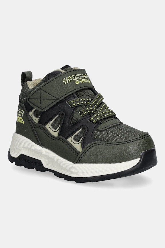 Detské zimné topánky Skechers STORM BLAZER - DRIZZLE SQUAD nezateplené zelená 406377N