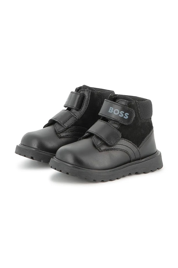 BOSS buty zimowe skóra zamszowa czarny J52587.22.27