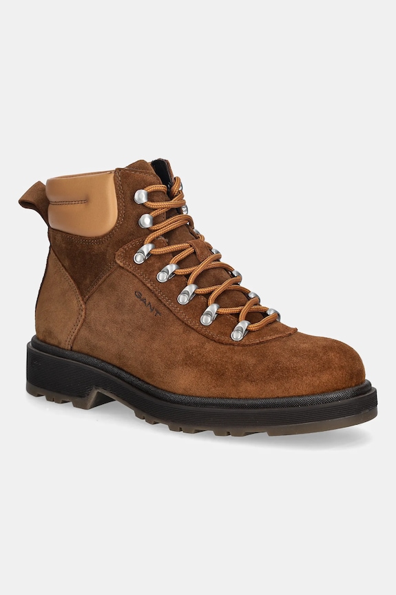Kožené workery Gant Wootlynne semišová koža hnedá 31543079