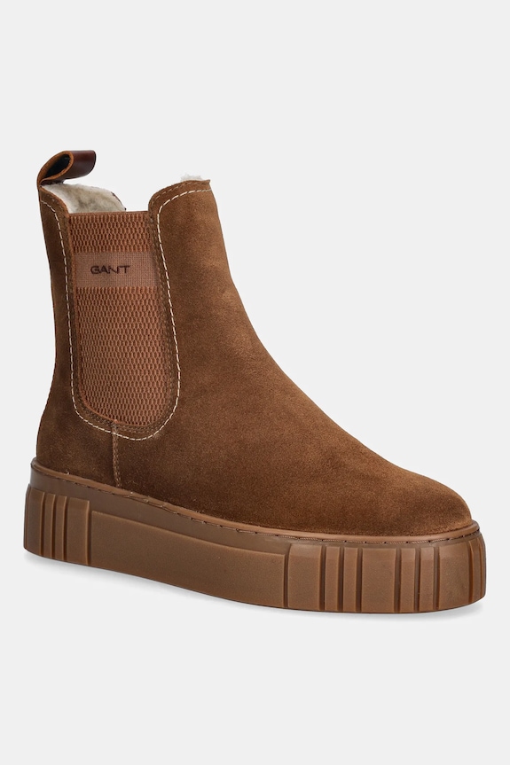 Gant sztyblety zamszowe Snowmont brak zapięcia brązowy 31553098