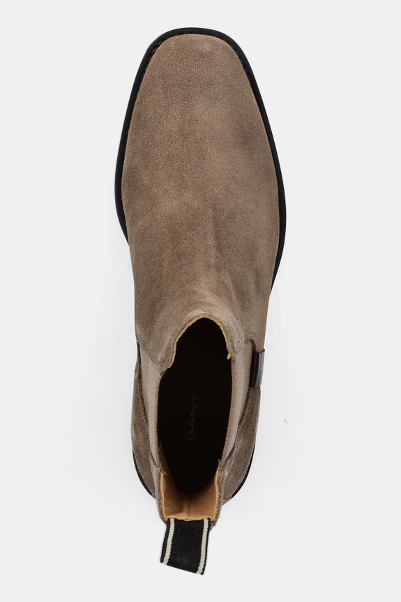 Gležnjače od brušene kože Gant Fayy bež 31553127