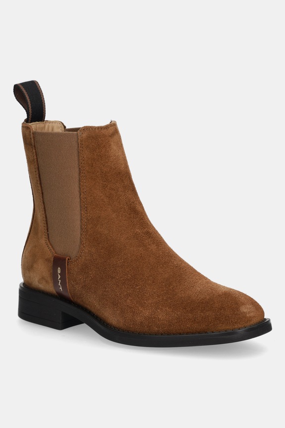 Gant magasszárú cipő velúrból Fayy nem szigetelt barna 31553127