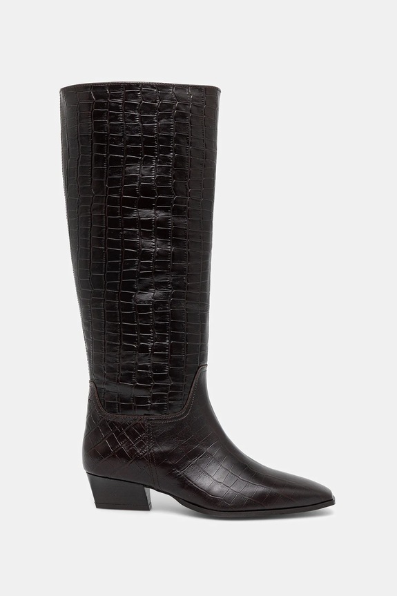 Gant ghete de piele Bassotte 31581075 maro AW25