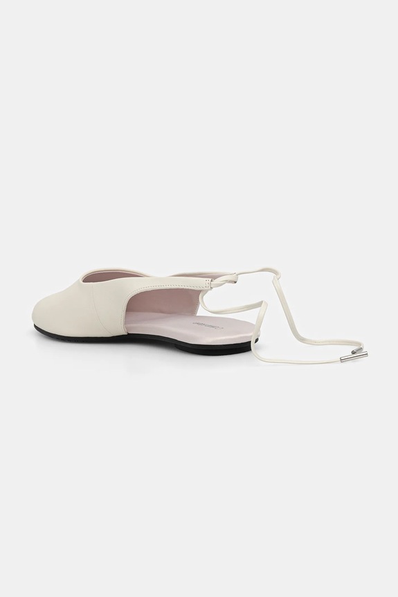 Cipők Calvin Klein bőr balerina cipő BALLERINA SLING BACK LTH HW0HW02655 bézs