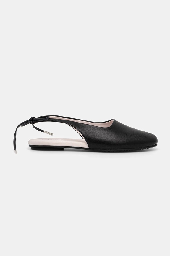 Δερμάτινες μπαλαρίνες Calvin Klein BALLERINA SLING BACK LTH HW0HW02655 μαύρο AW25
