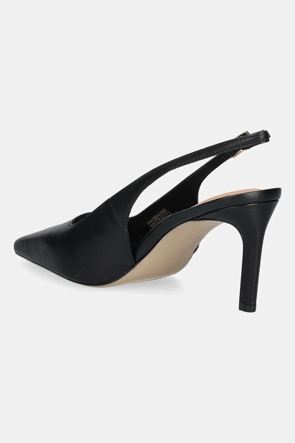 Boty Kožené lodičky Tommy Hilfiger SQUARED TOE HIGH HEEL SLINGBACK FW0FW08636 černá