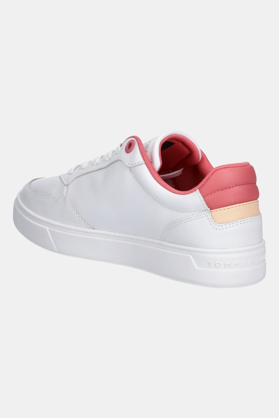 Boty Kožené tenisky Tommy Hilfiger ESSENTIAL ELEVATED COURT SNEAKER FW0FW08680 bílá