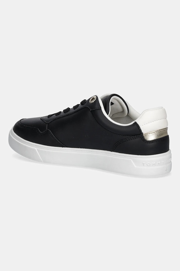Boty Kožené tenisky Tommy Hilfiger ESSENTIAL ELEVATED COURT SNEAKER FW0FW08680 černá
