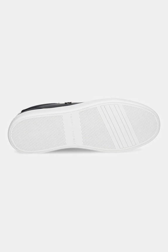 Kožené tenisky Tommy Hilfiger ESSENTIAL ELEVATED COURT SNEAKER FW0FW08680 černá