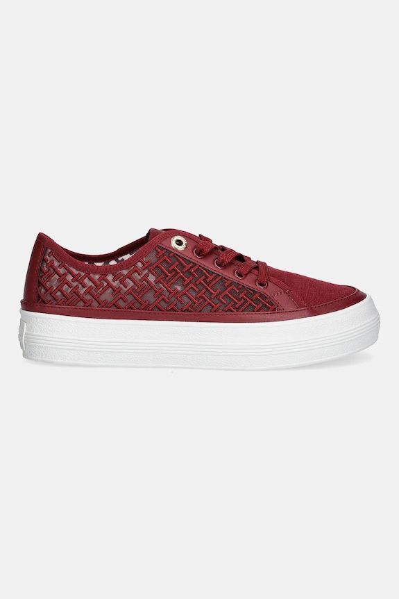 Tommy Hilfiger tenisówki VULC EMBROIDERED SNEAKER FW0FW08685 bordowy AW25