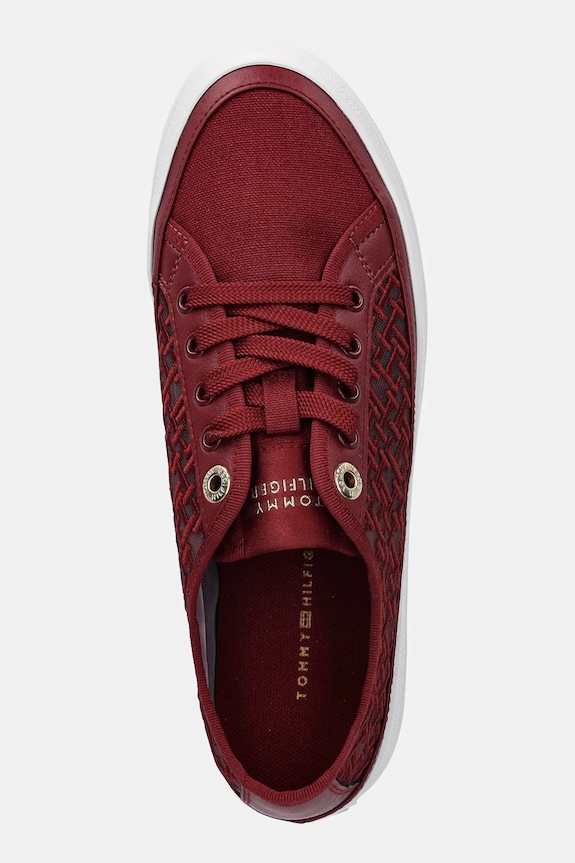 Tommy Hilfiger tenisówki VULC EMBROIDERED SNEAKER bordowy FW0FW08685