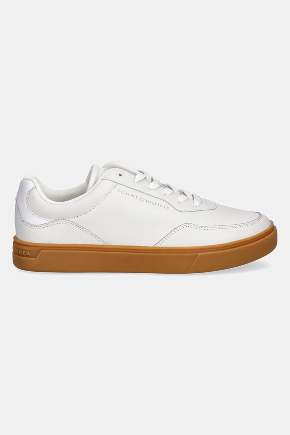 Kožené tenisky Tommy Hilfiger CASUAL CUPSOLE SNEAKER FW0FW08689 béžová AW25
