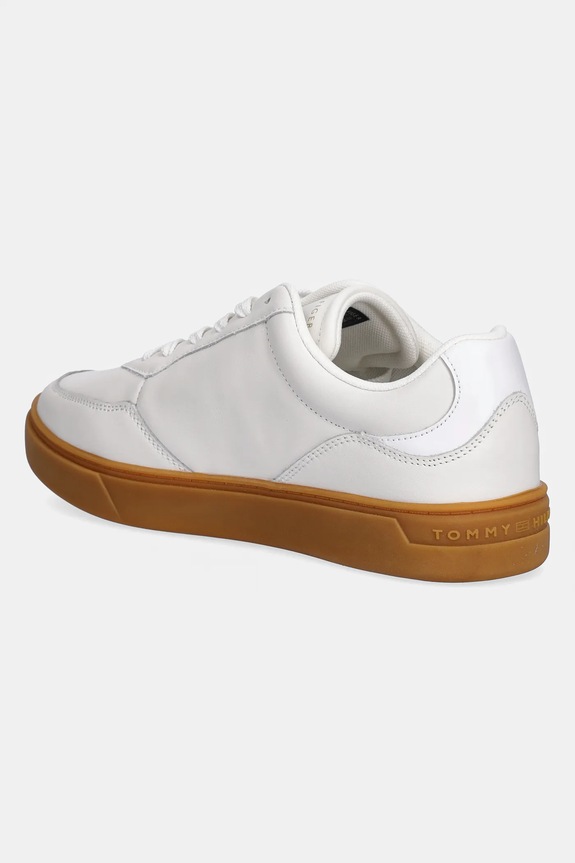 Obuv Kožené tenisky Tommy Hilfiger CASUAL CUPSOLE SNEAKER FW0FW08689 béžová