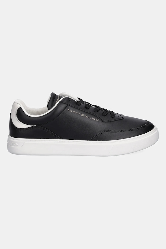 Δερμάτινα sneakers Tommy Hilfiger CASUAL CUPSOLE SNEAKER FW0FW08689 μαύρο AW25