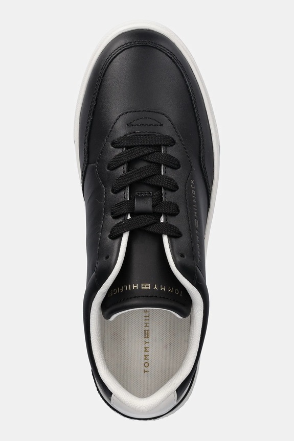 Δερμάτινα sneakers Tommy Hilfiger CASUAL CUPSOLE SNEAKER μαύρο FW0FW08689