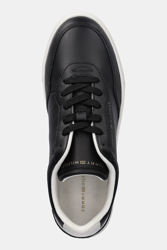 Δερμάτινα sneakers Tommy Hilfiger CASUAL CUPSOLE SNEAKER μαύρο FW0FW08689