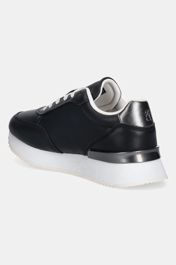 Scarpe Tommy Hilfiger sneakers in pelle CHIC FASHION RUNNER FW0FW08695 nero