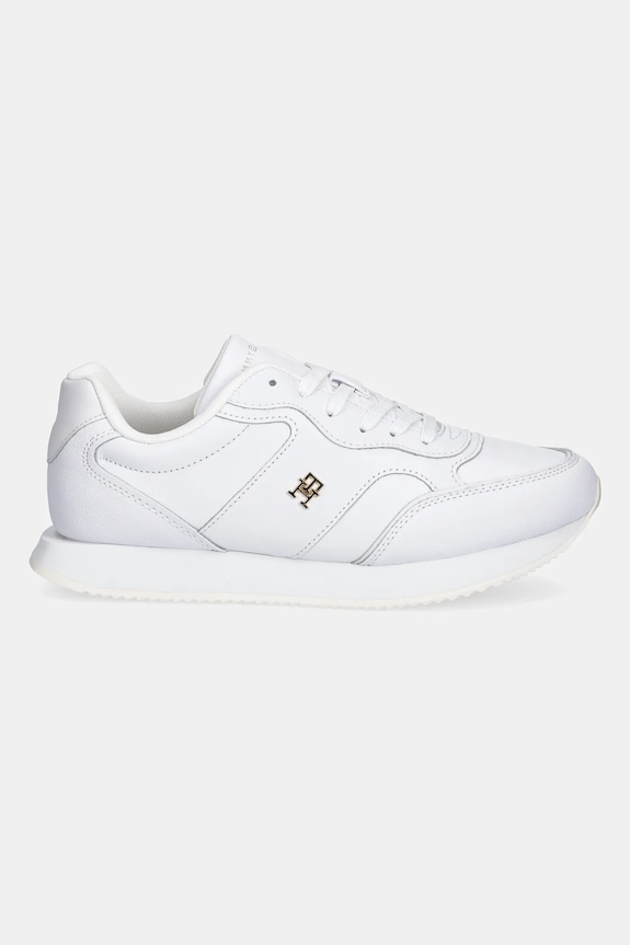 Δερμάτινα sneakers Tommy Hilfiger LEATHER RUNNER FW0FW08696 λευκό AW25