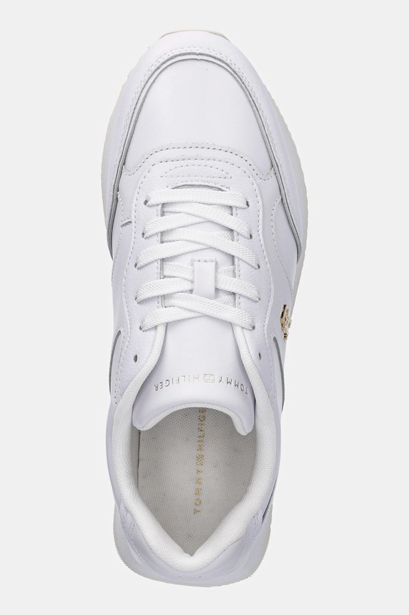 Δερμάτινα sneakers Tommy Hilfiger LEATHER RUNNER λευκό FW0FW08696