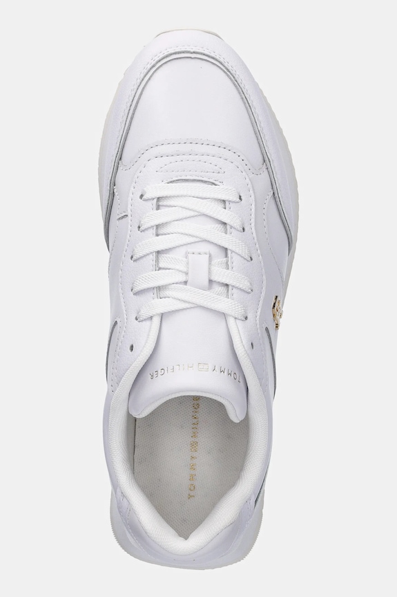 Δερμάτινα sneakers Tommy Hilfiger LEATHER RUNNER λευκό FW0FW08696