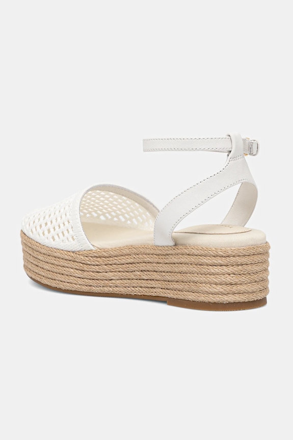 Obuwie Tommy Hilfiger espadryle KNIT MESH ESPADRILLE PLATFORM FW0FW08743 biały