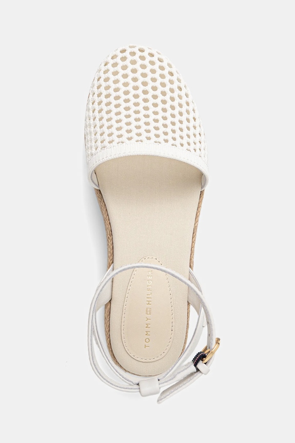 Tommy Hilfiger espadryle KNIT MESH ESPADRILLE PLATFORM biały FW0FW08743