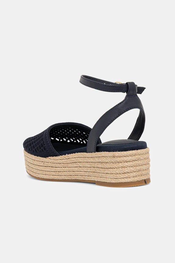 Scarpe Tommy Hilfiger espadrillas KNIT MESH ESPADRILLE PLATFORM FW0FW08743 blu navy