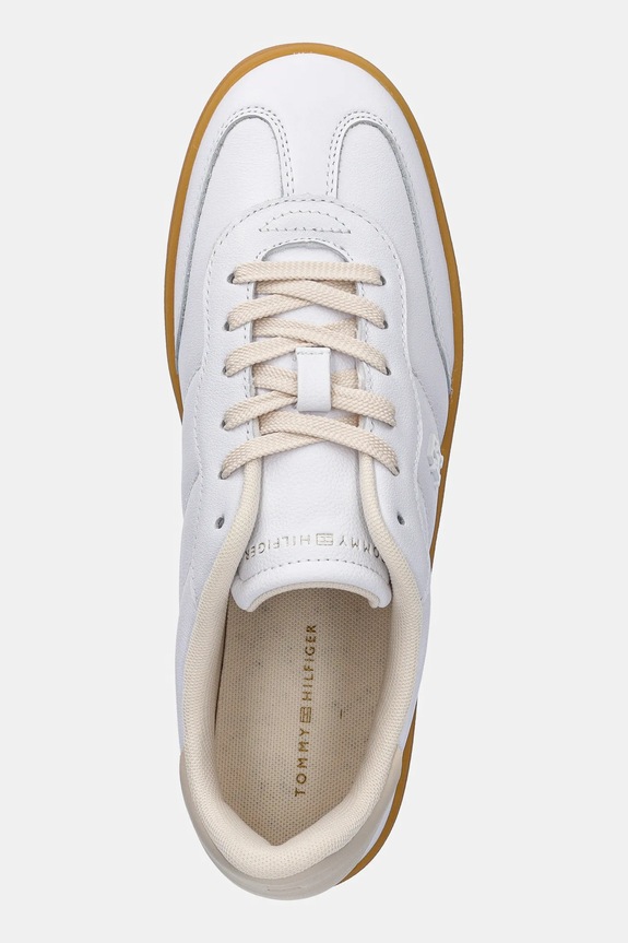Tommy Hilfiger sneakersy skórzane TH PREMIUM HERITAGE SNEAKER biały FW0FW08755