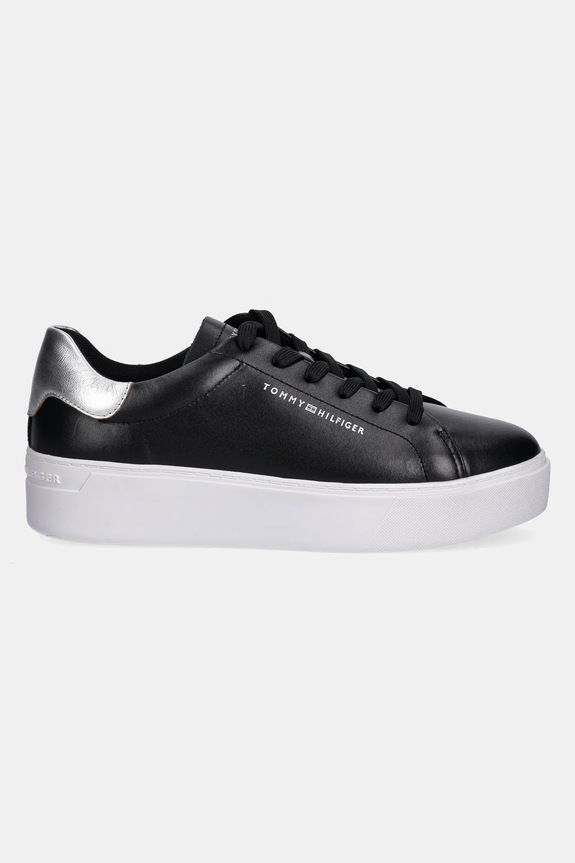 Tommy Hilfiger sneakersy skórzane ESSENTIAL PLATFORM COURT SNEAKER FW0FW08756 czarny AW25