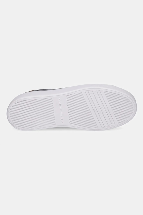 Tommy Hilfiger sneakersy skórzane ESSENTIAL PLATFORM COURT SNEAKER FW0FW08756 czarny