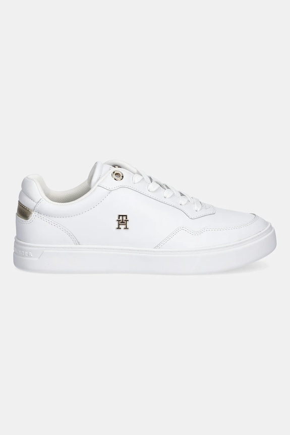 Δερμάτινα sneakers Tommy Hilfiger ESSENTIAL ELEVATED COURT SNEAKER FW0FW08758 λευκό AW25
