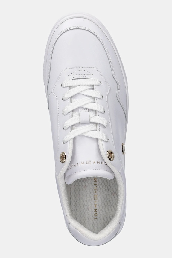 Δερμάτινα sneakers Tommy Hilfiger ESSENTIAL ELEVATED COURT SNEAKER λευκό FW0FW08758