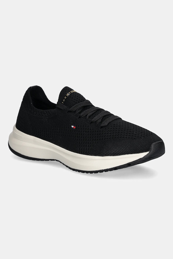 Superge Tommy Hilfiger TH KNIT RUNNER Raven črna FW0FW08813