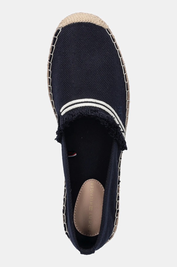 Espadrilky Tommy Hilfiger FRINGE CANVAS CLOSED ESPADRILLE námořnická modř FW0FW08881