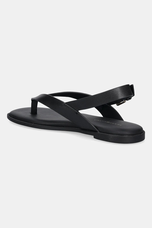 Obuwie Tommy Hilfiger sandały skórzane COLOR BLOCK THONG FLAT SANDAL FW0FW08883 czarny