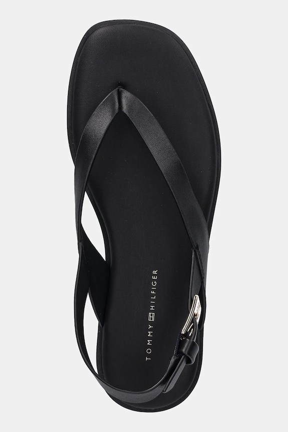 Tommy Hilfiger sandały skórzane COLOR BLOCK THONG FLAT SANDAL czarny FW0FW08883