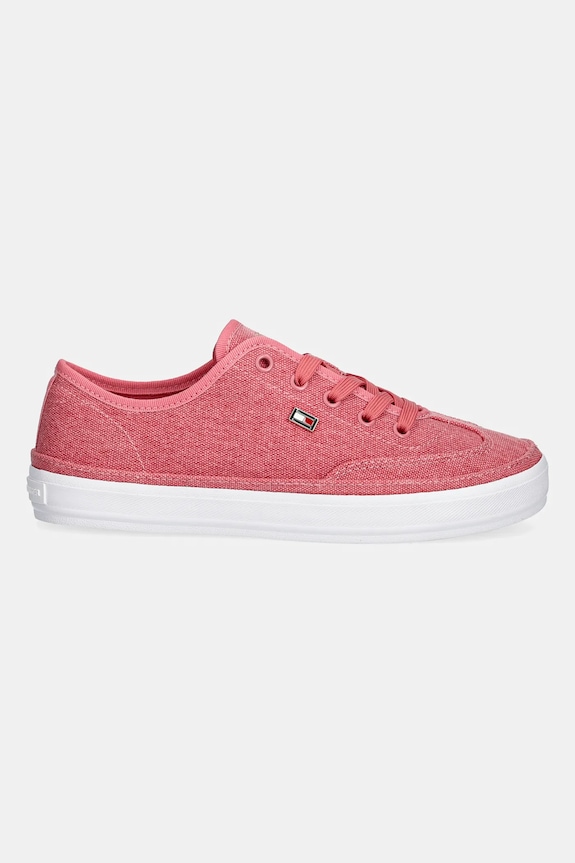Tommy Hilfiger tenisówki WASHED CANVAS VULC SNEAKER FW0FW08894 różowy AW25