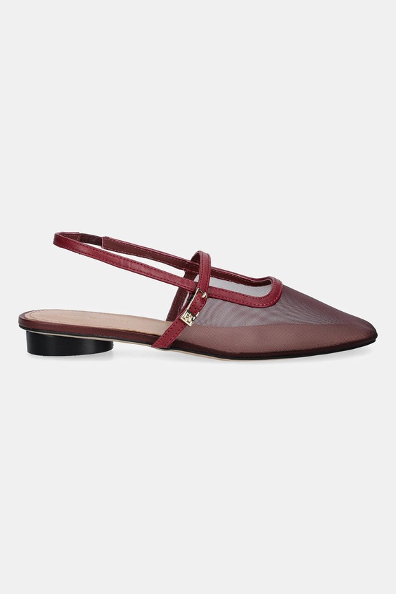 Tommy Hilfiger baleriny MESH ROUND HEEL BALLERINA FW0FW08962 bordowy AW25