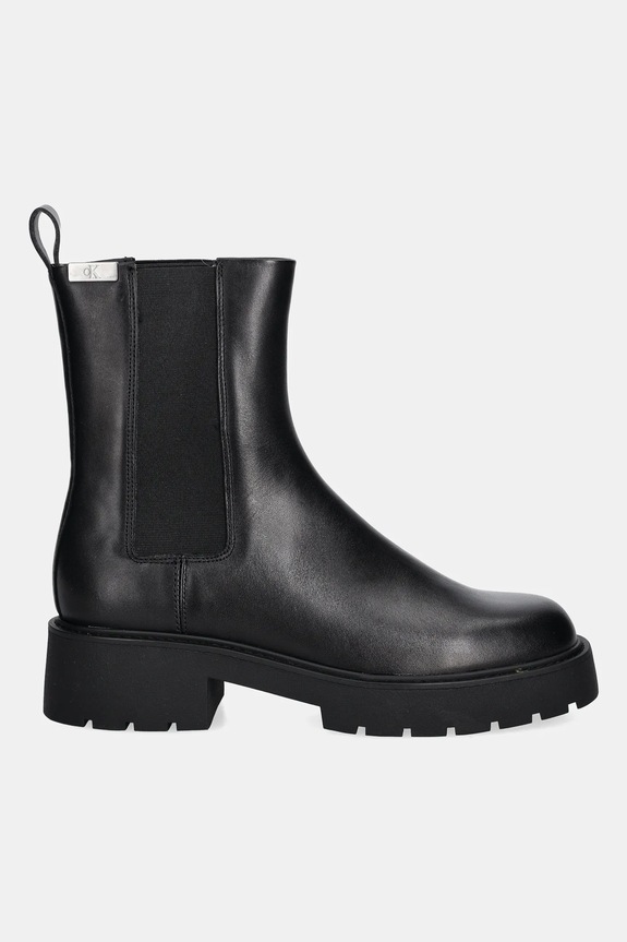 Kožené topánky chelsea Calvin Klein Jeans COMBAT MID CHELSEA BOOT HW LTH YW0YW01869 čierna AW25