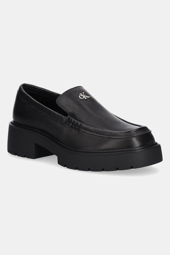 Calvin Klein Jeans mocassini COMBAT LOAFER HW LTH platform nero YW0YW01862