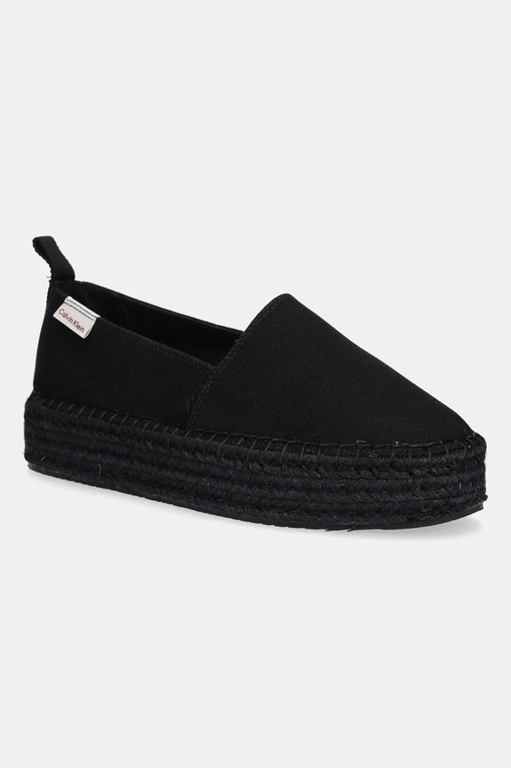 Εσπαντρίγιες Calvin Klein Jeans PLATFORM ESPADRILLE ML CS ίσια πλατφόρμα μαύρο YW0YW01871
