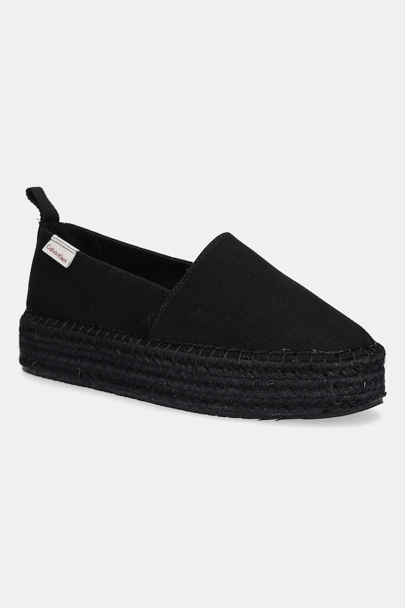 Εσπαντρίγιες Calvin Klein Jeans PLATFORM ESPADRILLE ML CS ίσια πλατφόρμα μαύρο YW0YW01871