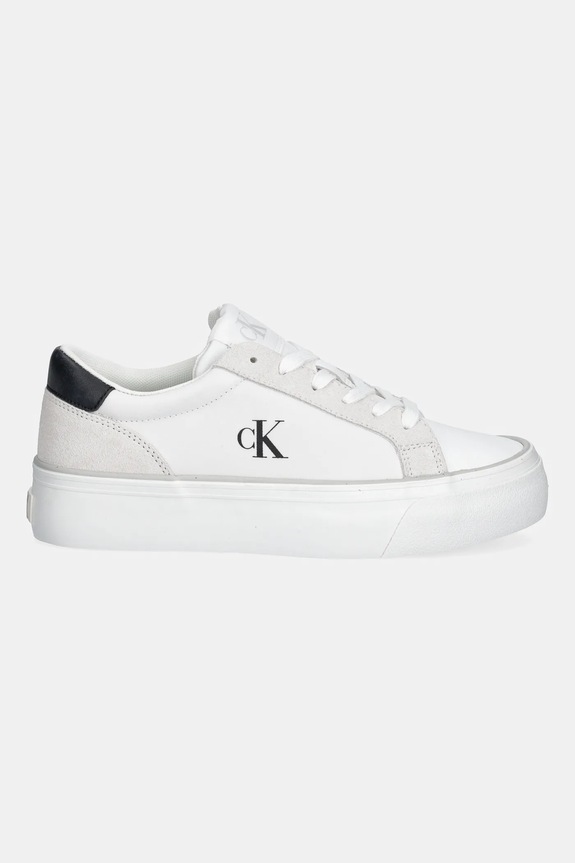 Calvin Klein Jeans sneakersy VULC FLATFORM MG NYLON MIX YW0YW01896 biały AW25