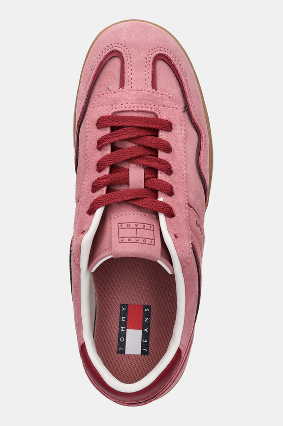 Semišové tenisky Tommy Jeans THE GREENWICH růžová EN0EN02806