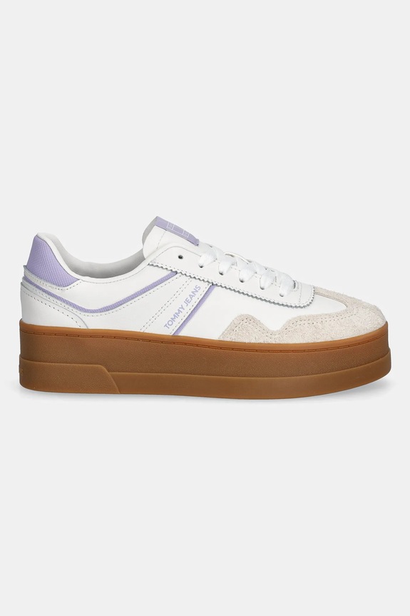 Tommy Jeans sneakers THE GREENWICH FLATFORM EN0EN02807 alb AW25
